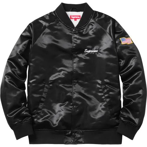 Supreme Betty Boop Satin Club Jacket Black