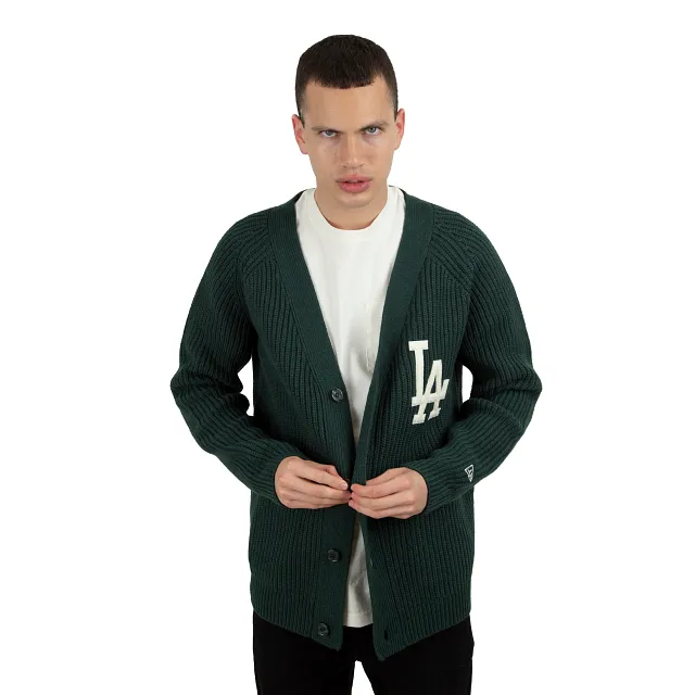 Sweater Los Angeles Dodgers MLB Cooperstown Cardigan Verde