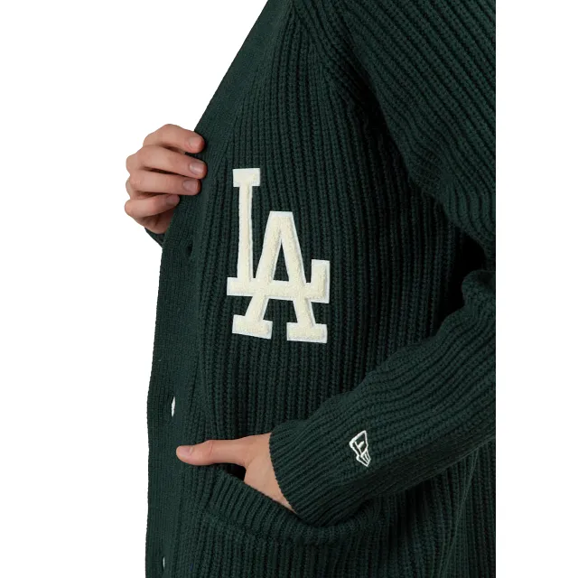 Sweater Los Angeles Dodgers MLB Cooperstown Cardigan Verde