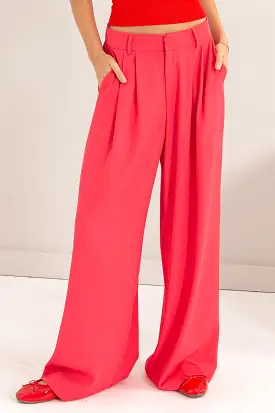 'The Only Way' Pants - Raspberry