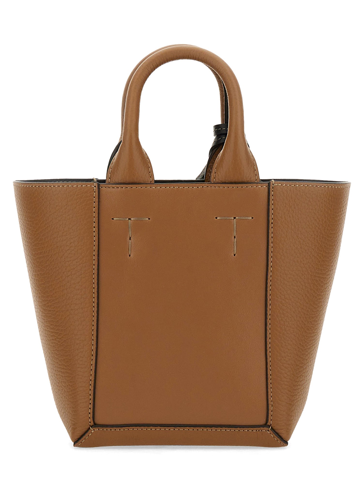 TOD'S    DOUBLE UP LEATHER SHOPPING BAG