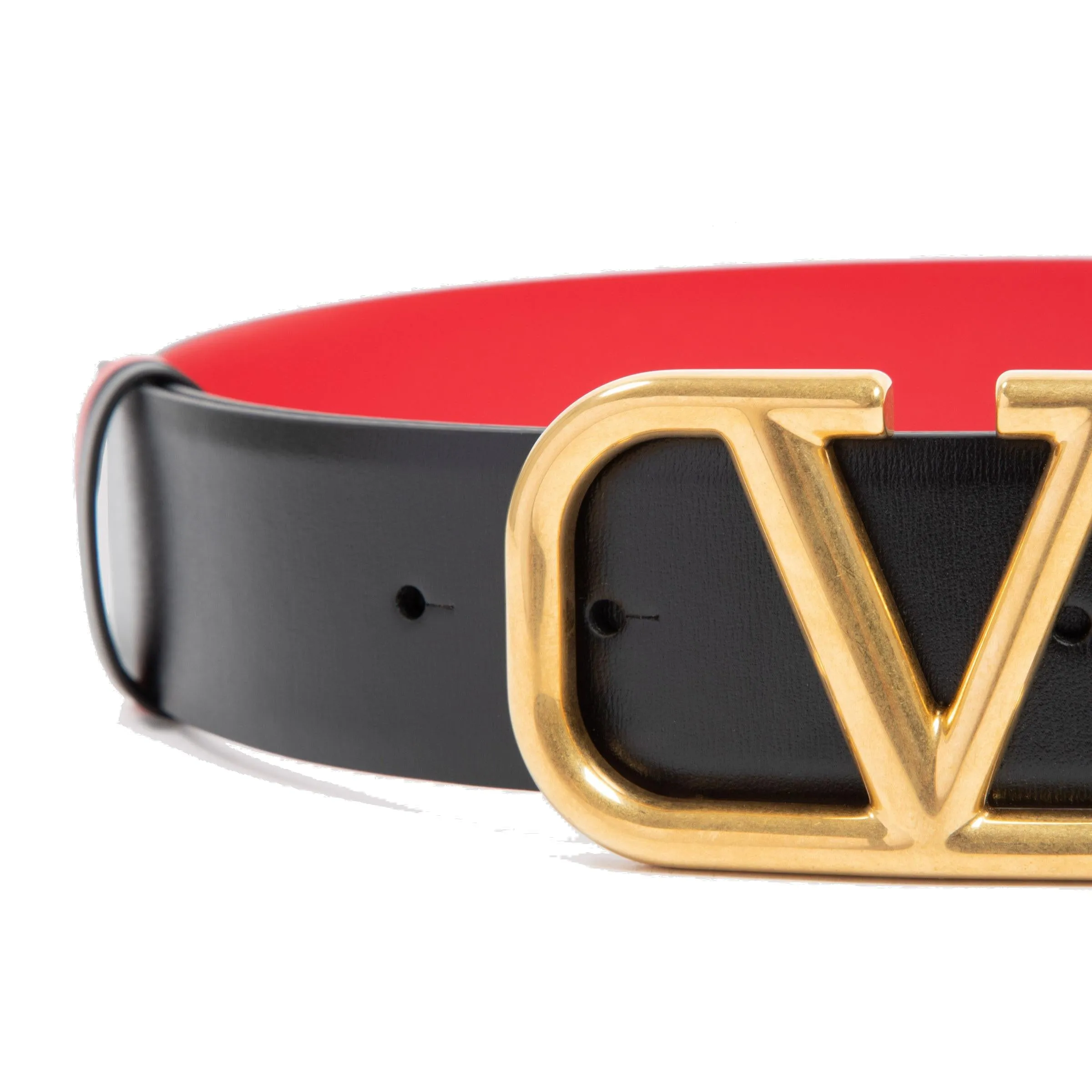 Valentino VLogo Plaque Buckle Belt