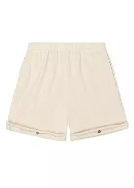 Velour Snap Front Short