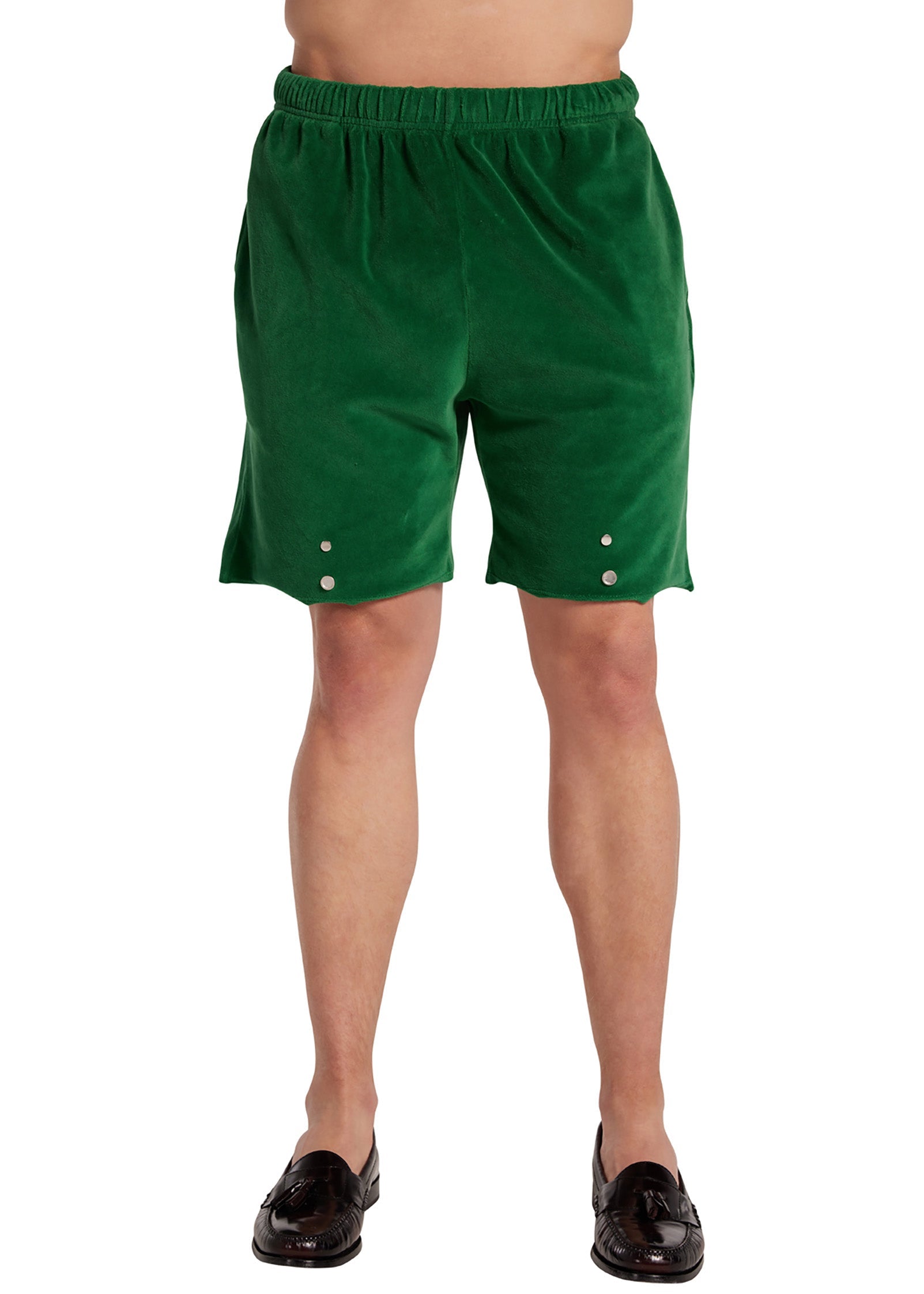 Velour Snap Front Short