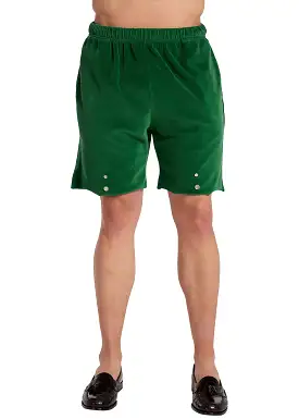 Velour Snap Front Short