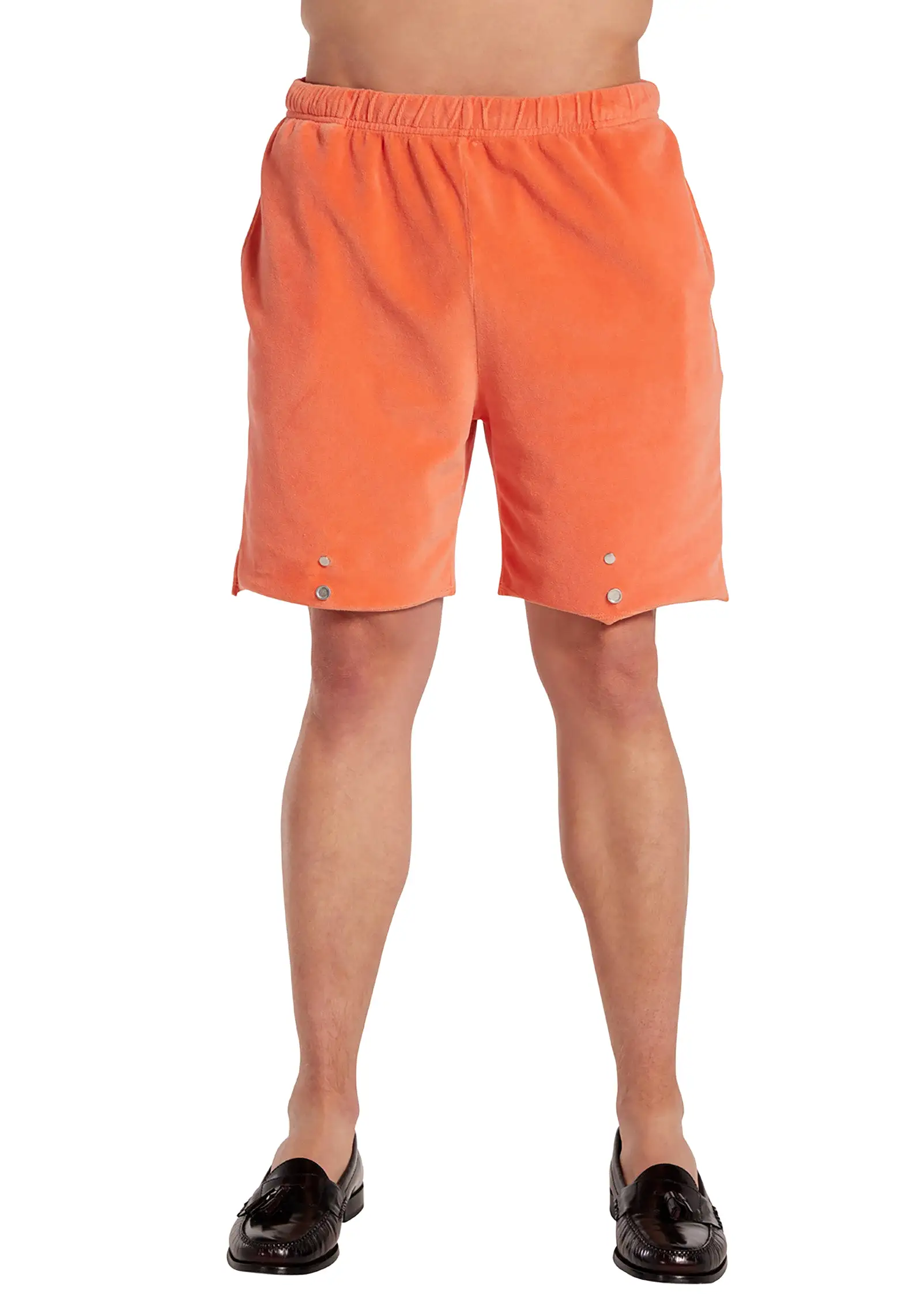 Velour Snap Front Short