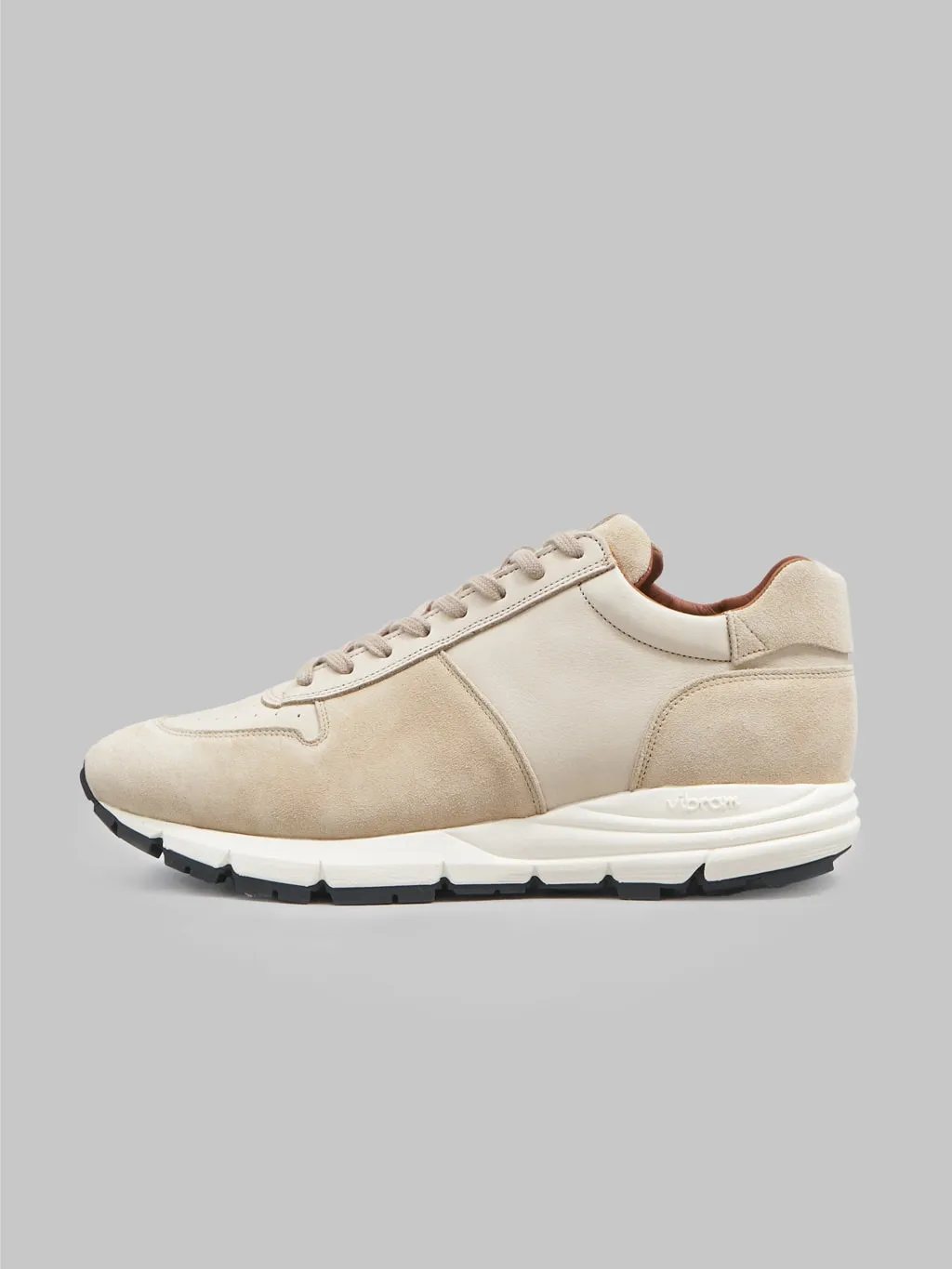 Viberg Sneaker Parchment Janus Calf Suede