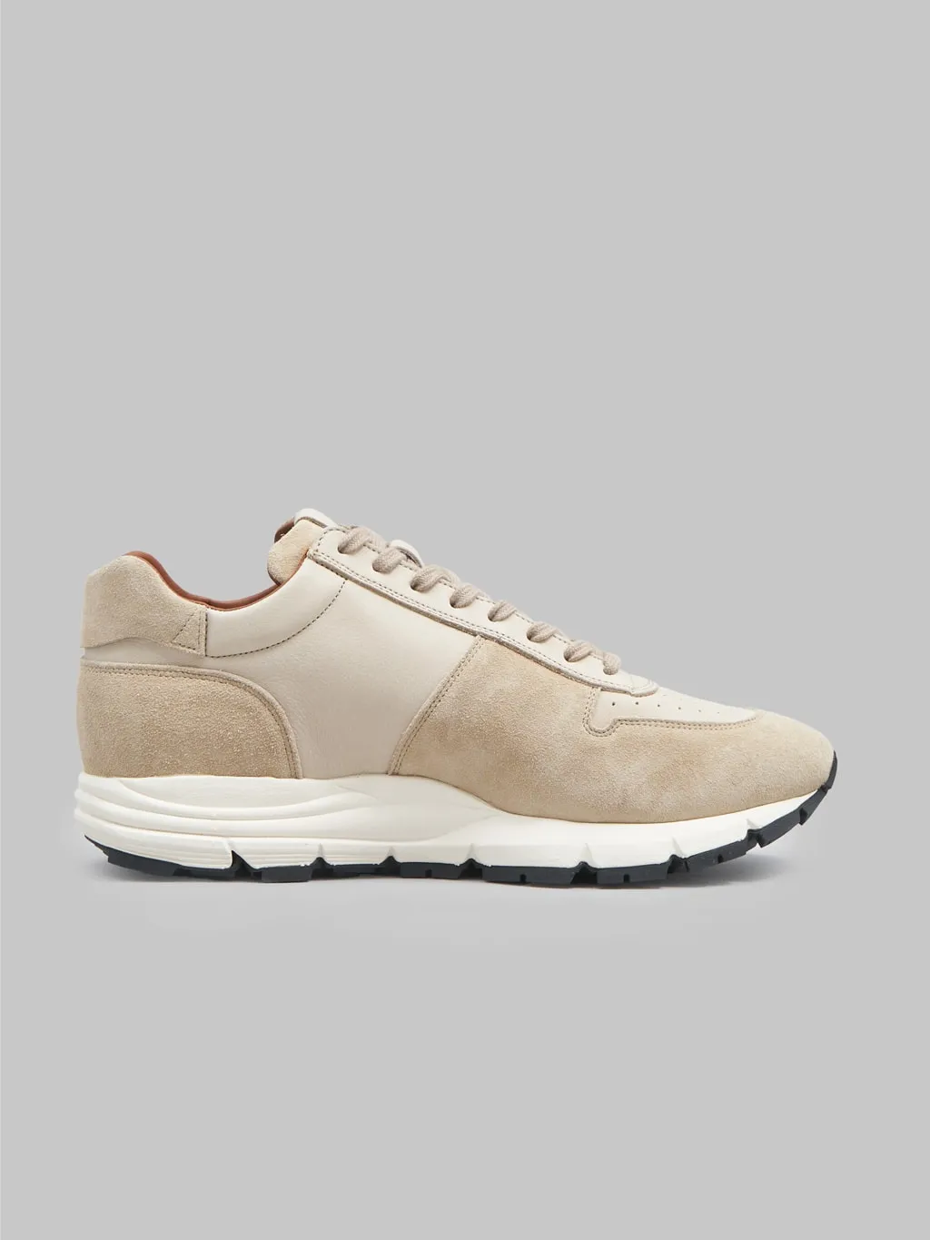 Viberg Sneaker Parchment Janus Calf Suede