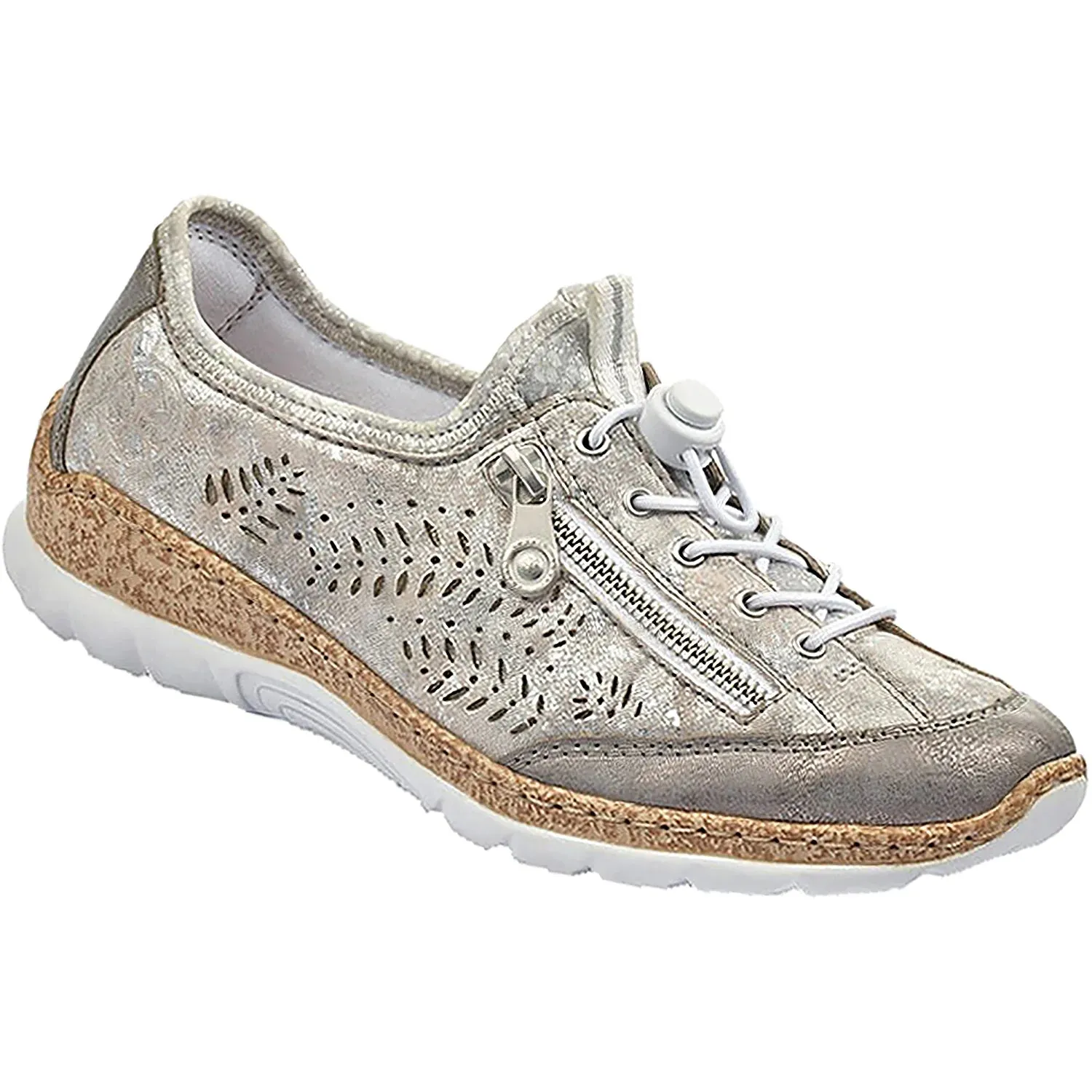 WOMEN'S RIEKER NIKITA K6 | GREY/ROSE-METALLIC