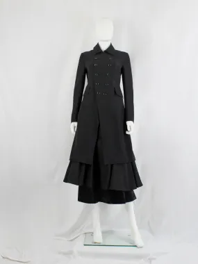 Y’s Yohji Yamamoto black long double breasted coat — spring 2010