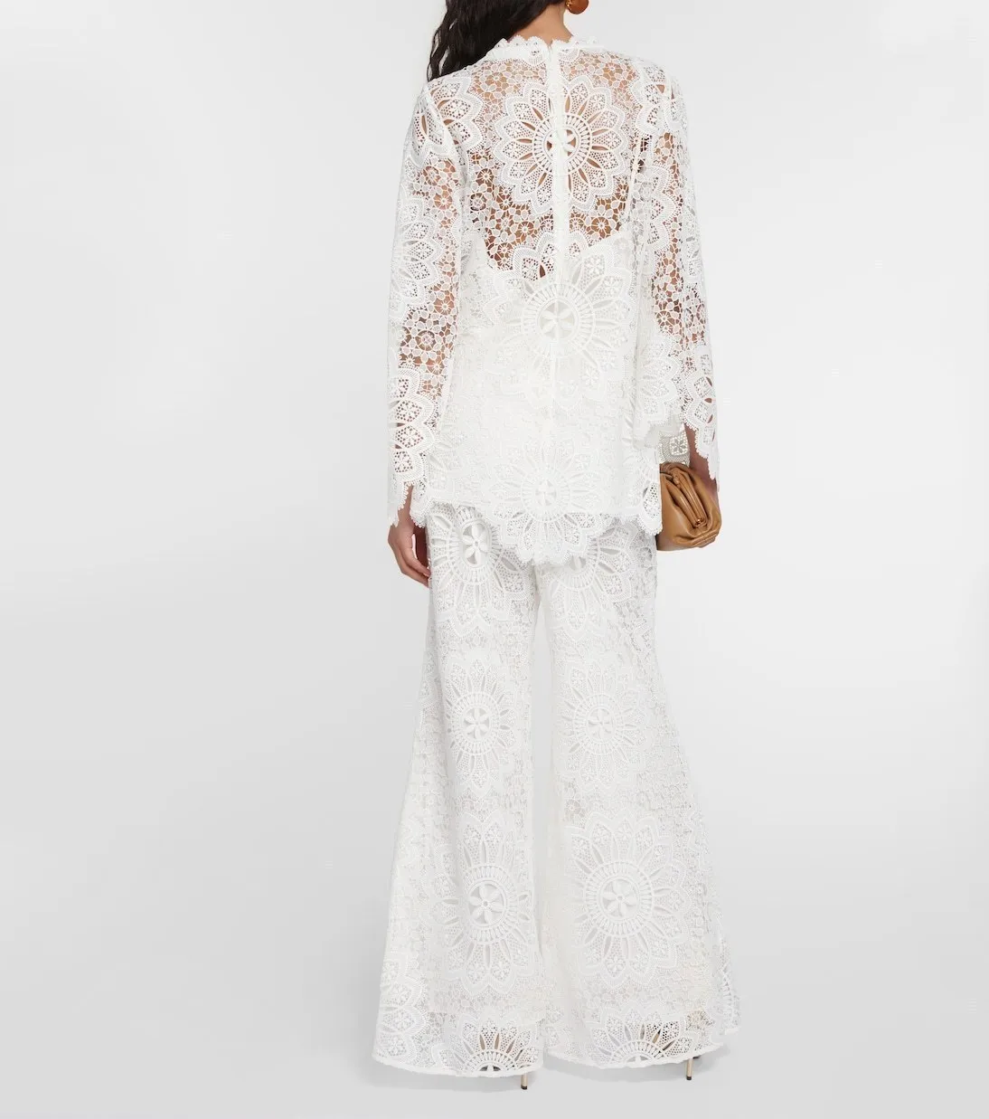 Zimmermann  |Casual Style Long Sleeves Plain Cotton Party Style Lace